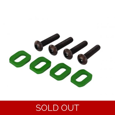 X-MAXX Washers motor mount aluminum (green-anodized) (4)/ 4x18mm BCS (4) X-MAXX Washers motor mount aluminum (green-anodized) (4)/ 4x18mm BCS (4)